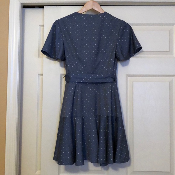 Finders keepers blue silk wrap dress - Picture 8 of 8